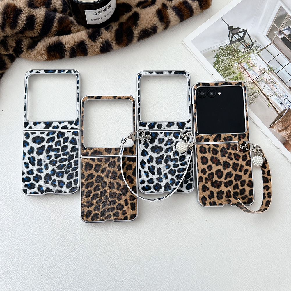 Women Accessories For Hand - Leopardenmuster Klappbare Handyhülle für Motorola Razr