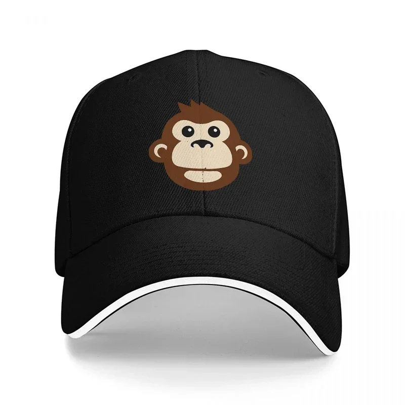 Women Accessories Logo Design - Neue Baseballkappe mit Affengesicht-Logo, schwarz, verstellbare