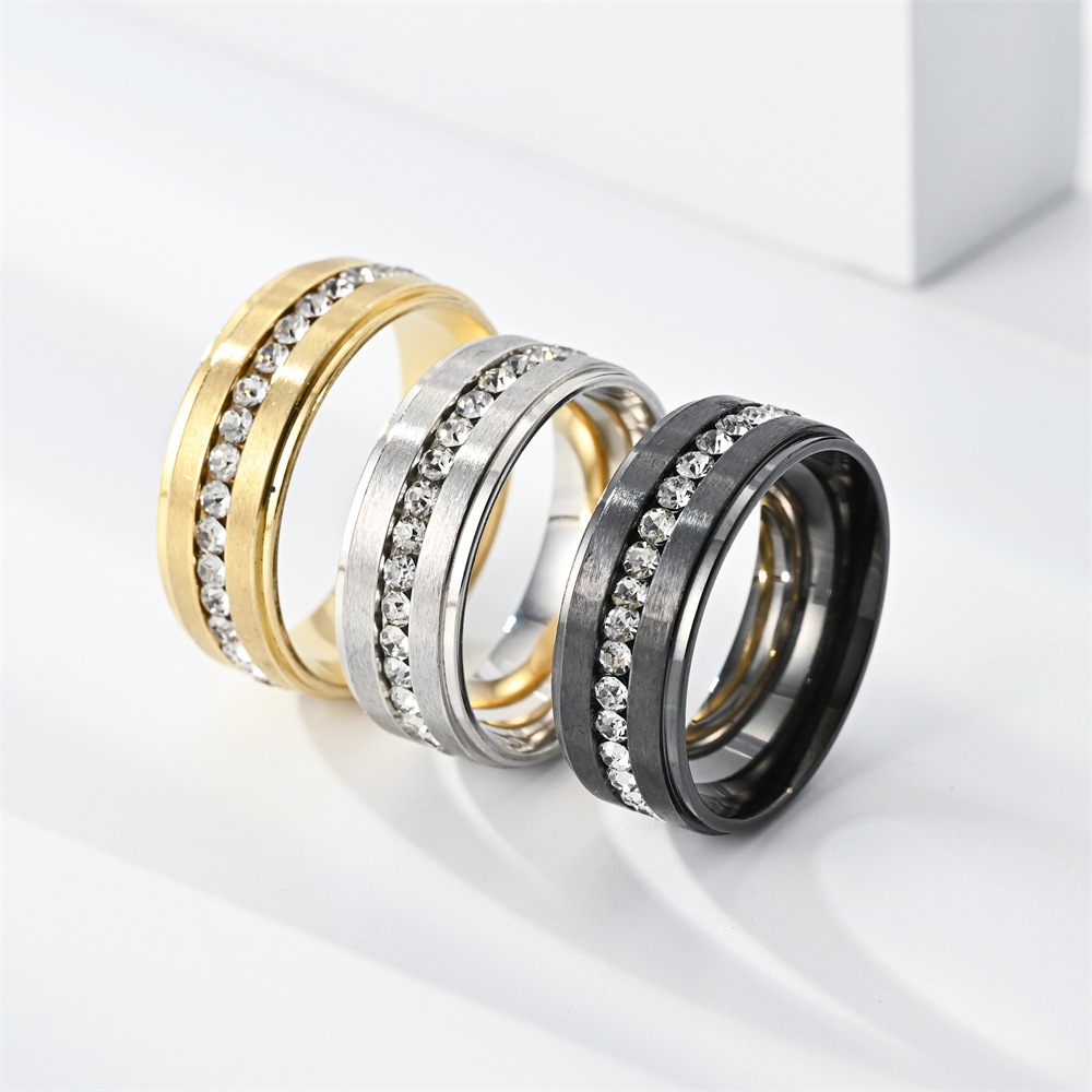 Women'S Accessories Gift Ideas - Edelstahl-Diamantringe für Damen und Herren, Schmuckzubehör,