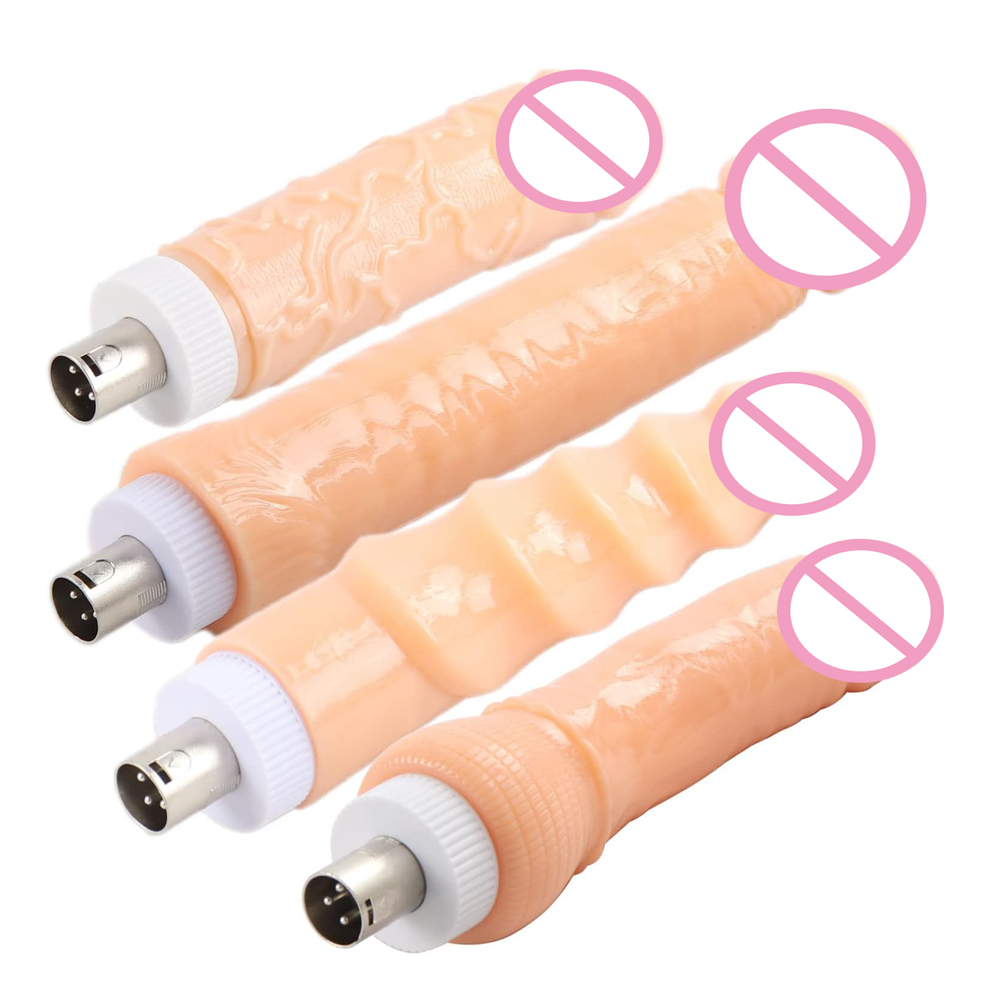 Women Accessories Combo - 4-teiliges Sex-Maschinen-Set mit 3XLR-Aufsätzen, Realistische Dildos