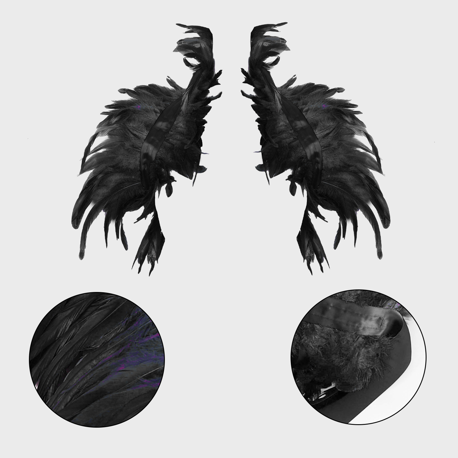 Women'S Accessories Amazon - Amazon grenzüberschreitender Gothic-Federschal, Halloween-Party, Ballshow, Hühnerfeder-Accessoires,