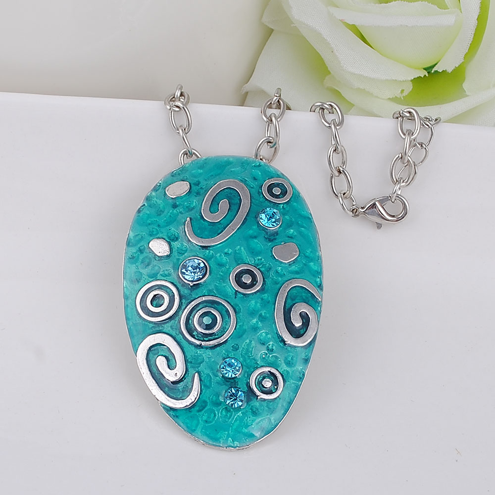 Women'S Accessories Gift Ideas - Emaille-Halskette im Retro-Stil aus Zinklegierung, trendiger