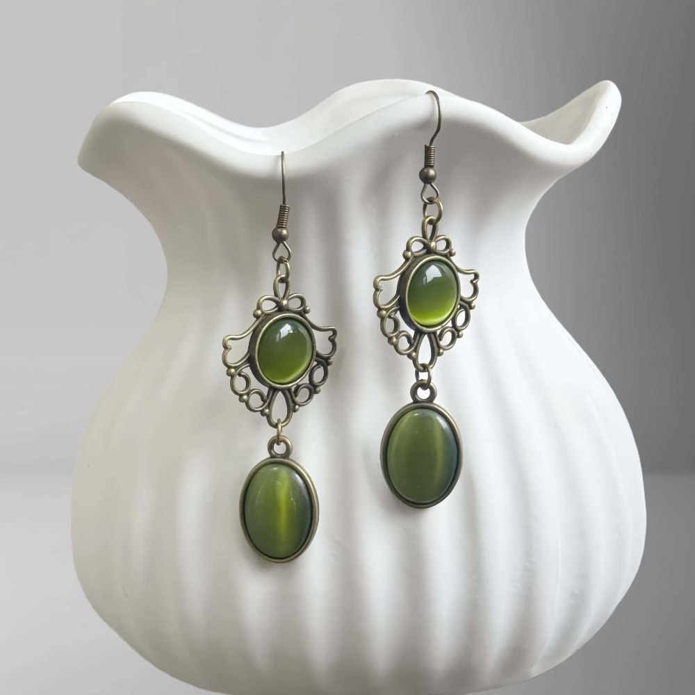 Women'S Victorian Era Accessories - Retro-Ohrringe im viktorianischen Stil mit ausgehöhlter