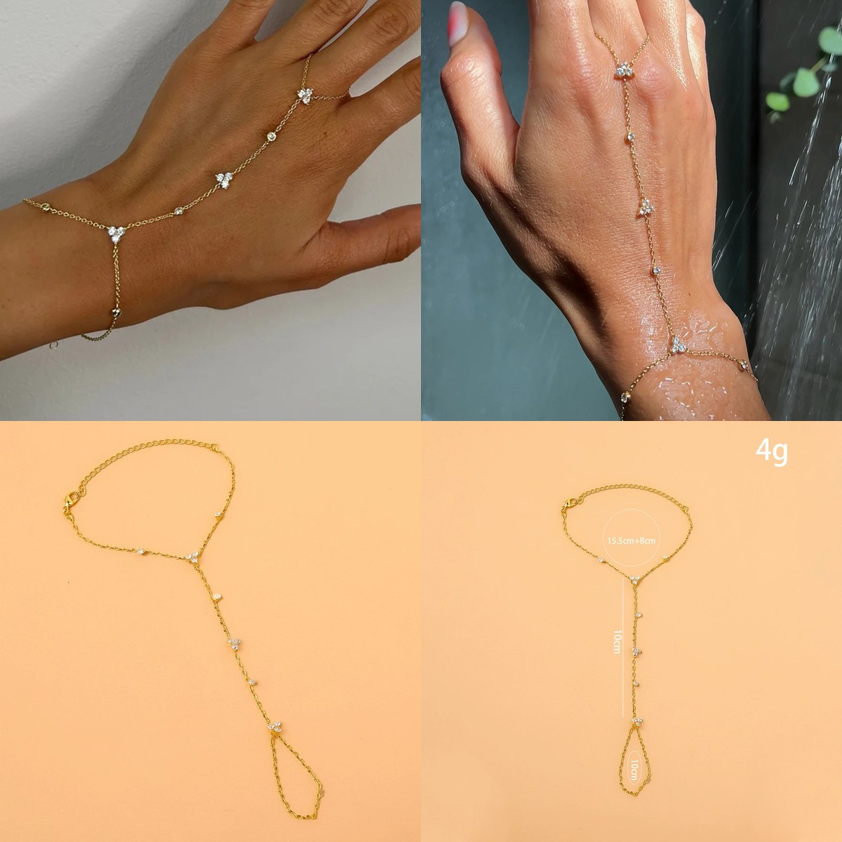 Women'S Accessories Amazon - Kristall-Fingerkette für Amazon – Minimalistischer geometrischer