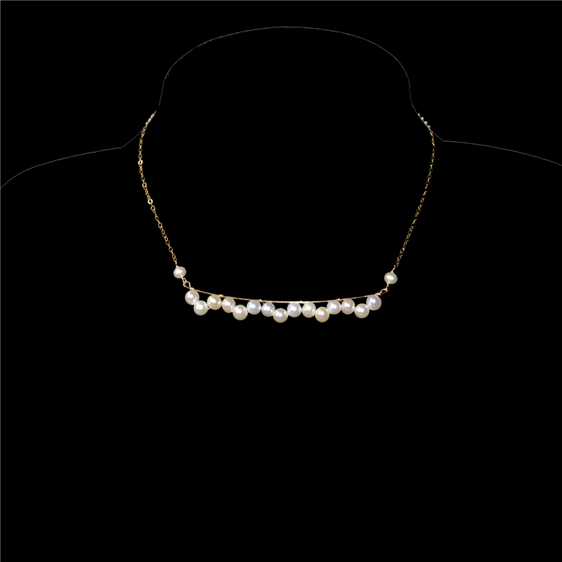 Charm Necklace Dainty - Lii Ji Halskette mit echten Perlen,