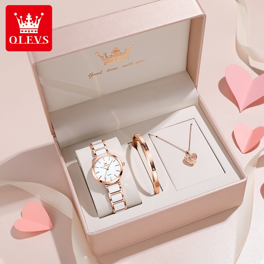 Women Accessories Bracelet - OLEVS Damenuhr 5877, luxuriöse, elegante Quarzuhr,
