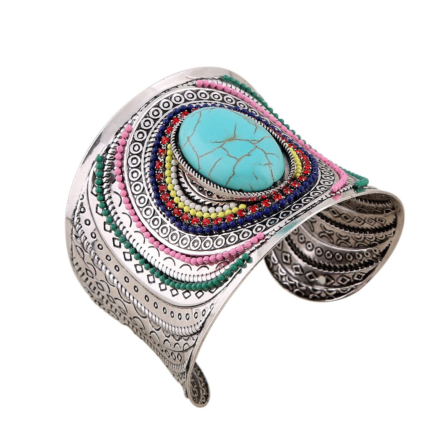 Women Accessories Nepal - Handgefertigter, aufwendig geschnitzter nepalesischer ethnischer Armreif