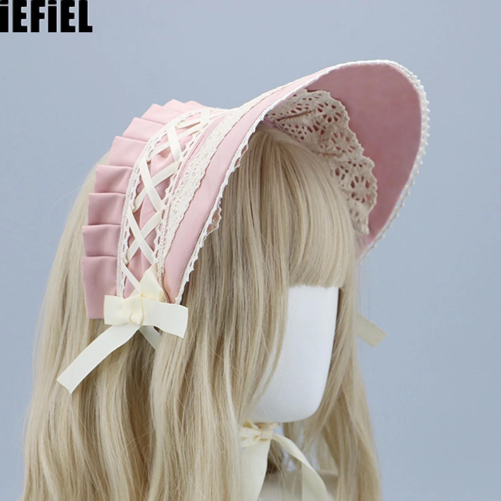 Women'S Victorian Era Accessories - Kolonialer Kopfschmuck, viktorianische Spitzen-Bonnet-Mütze mit Schleife