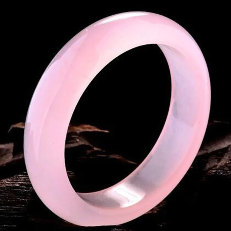 Women Accessories For Hand - Echte Natürliche Rosa Jade Armreif Armband