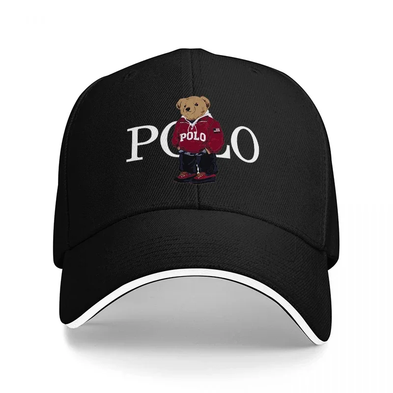 Women Accessories Logo Design - Neue schwarze Baseballkappe mit Bären-Logo und
