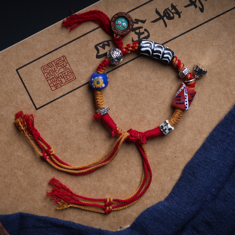 Women Accessories Nepal - Tibetischer Schmuck – gewebte Nepal-Glasaccessoires, bemaltes