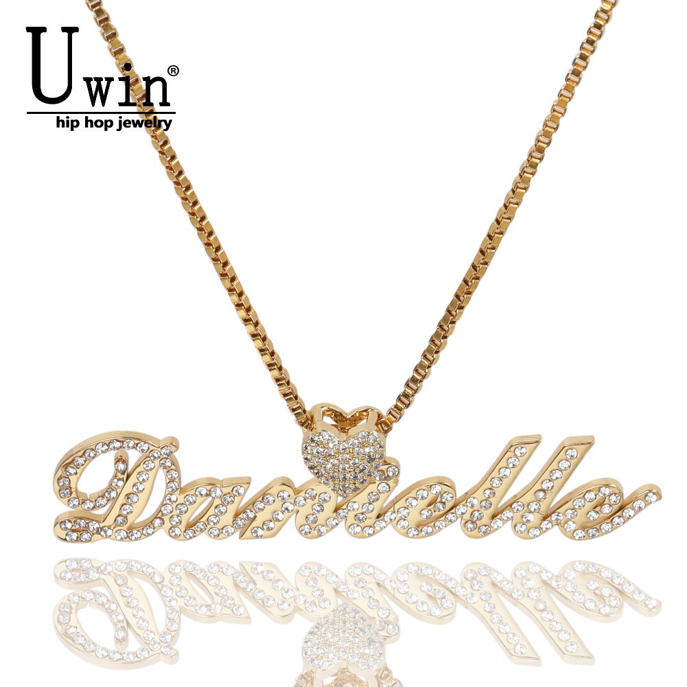 Women Accessories Picture - Uwin Benutzerdefinierte Edelstahl Namenshalsband Personalisierte CZ