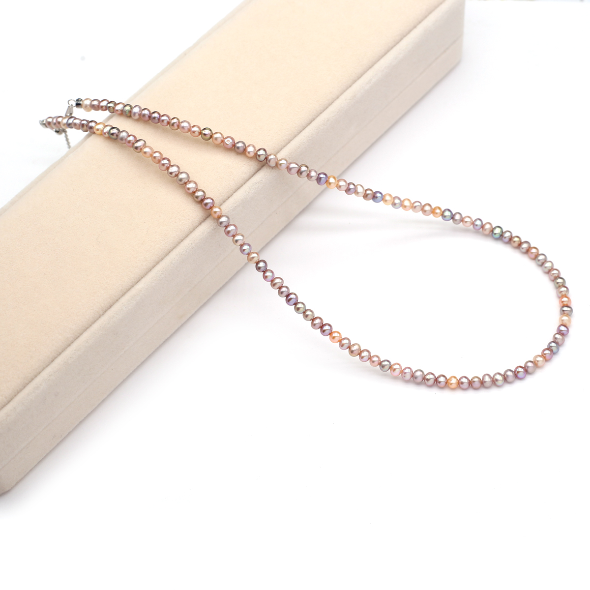 Women'S Accessories And Jewelry - Echte natürliche Süßwasserperlen-Halskette, 3–4 mm, Farben,