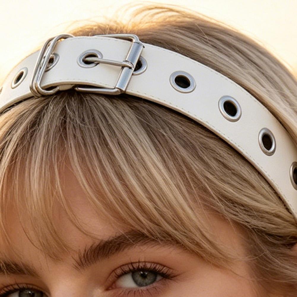 Women'S Accessories Gift Ideas - Haarband Punk Haarreif Handgefertigtes Kunstleder-Schnallen-Stirnband Party-Accessoire