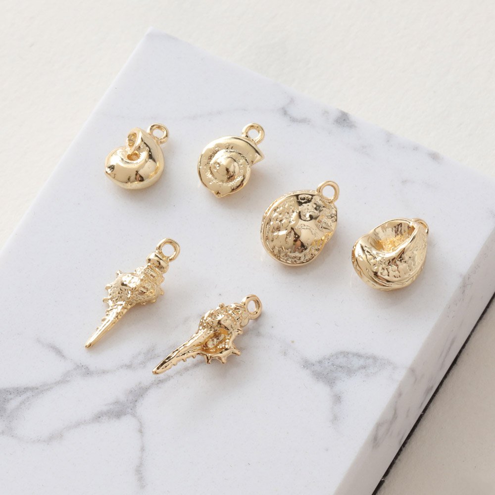 Charm Necklace Dainty - 6PCS Dainty Kleine Conch Shell-förmigen Charme