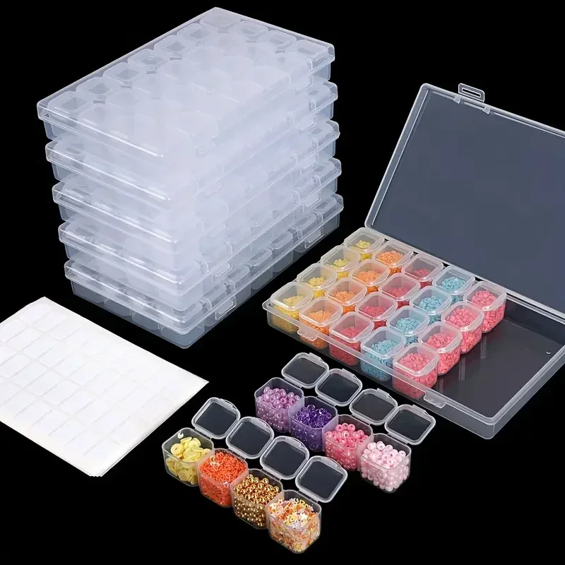 Women Accessories Box - 28-Fächer Aufbewahrungsbox für Diamantmalerei-Werkzeuge, Behälter für
