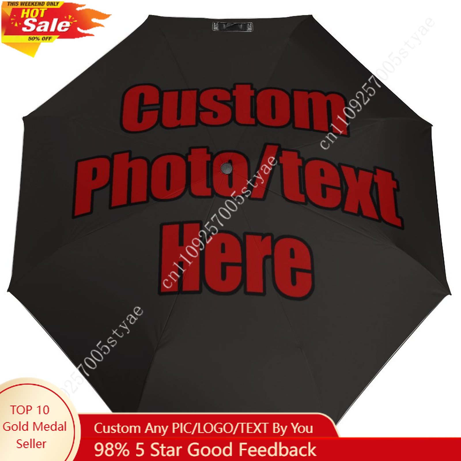Women Accessories Logo Design - Benutzerdefinierter Auto-Regenschirm für Herren und Damen,