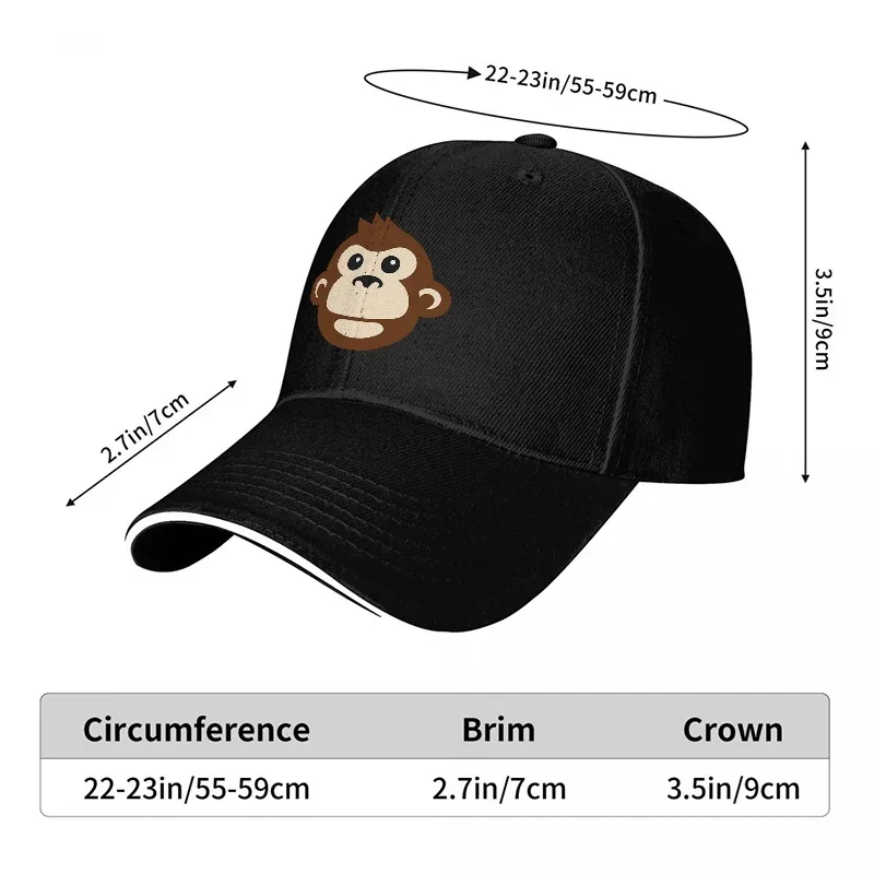 Neue Baseballkappe mit Affenge – Women Accessories Logo Design Bewertung und Preis