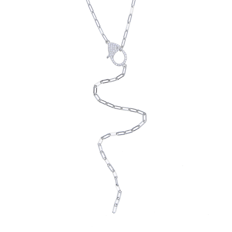 Goldfarbene CZ-Diamant-Papierk – Charm Necklace Dainty Bewertung und Preis