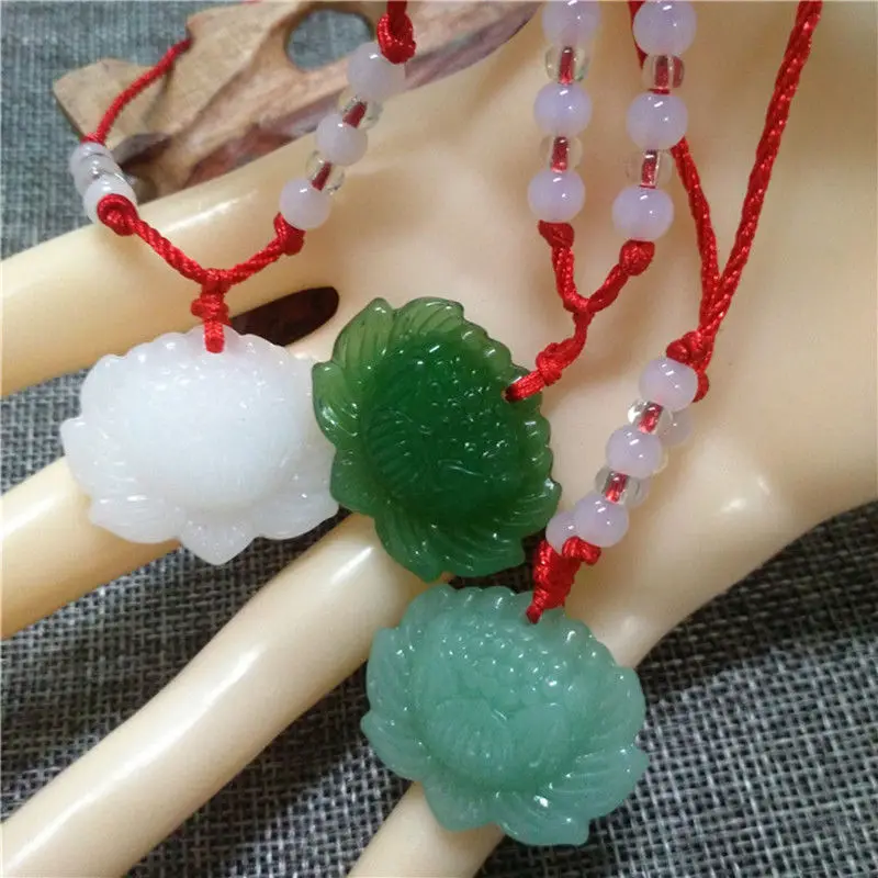 Natürliche Grüne Jade Lotus An – Women Accessories For Hand Bewertung und Preis