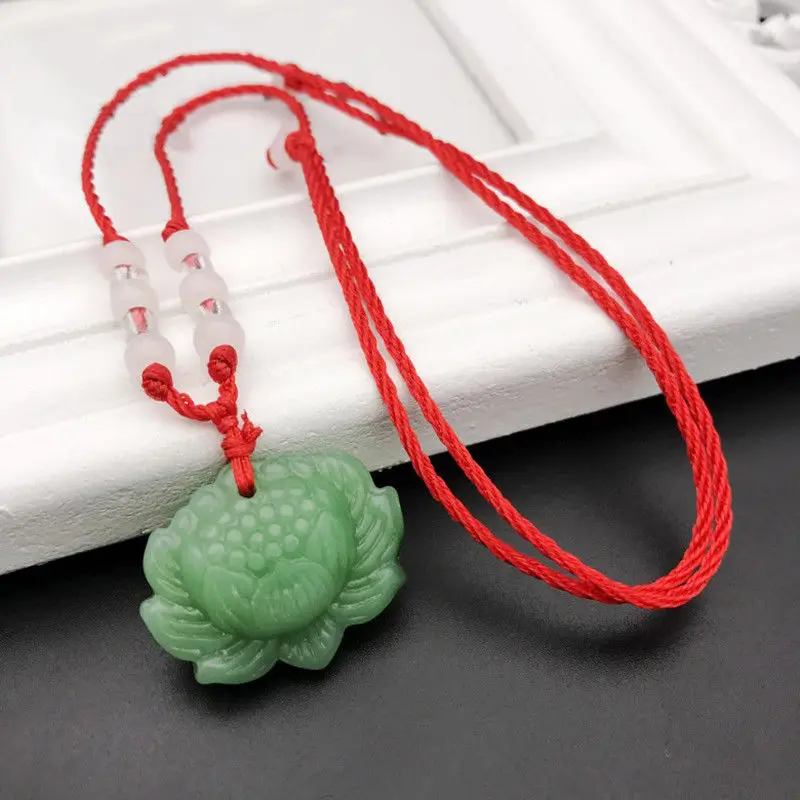 Natürliche Grüne Jade Lotus An – Women Accessories For Hand Bewertung und Preis