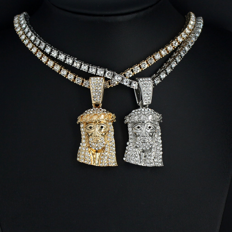 Hip Hop Iced Out Bling Jesus A – Charm Necklace Dainty Bewertung und Preis